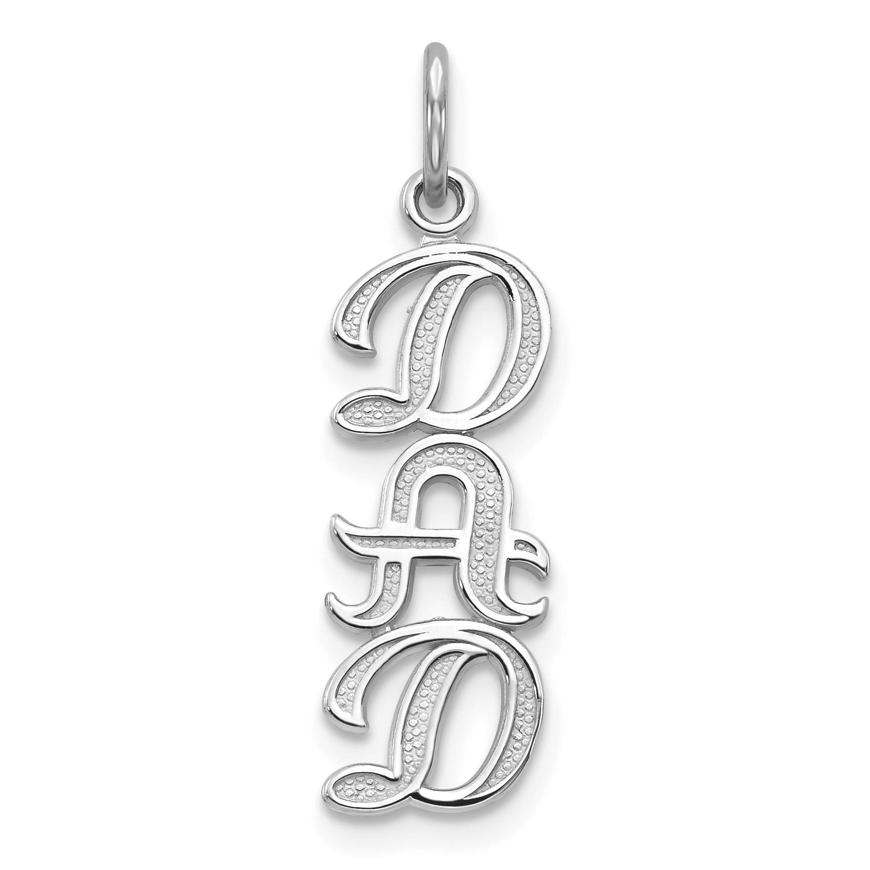 10K White Gold DAD Charm (10C453W)