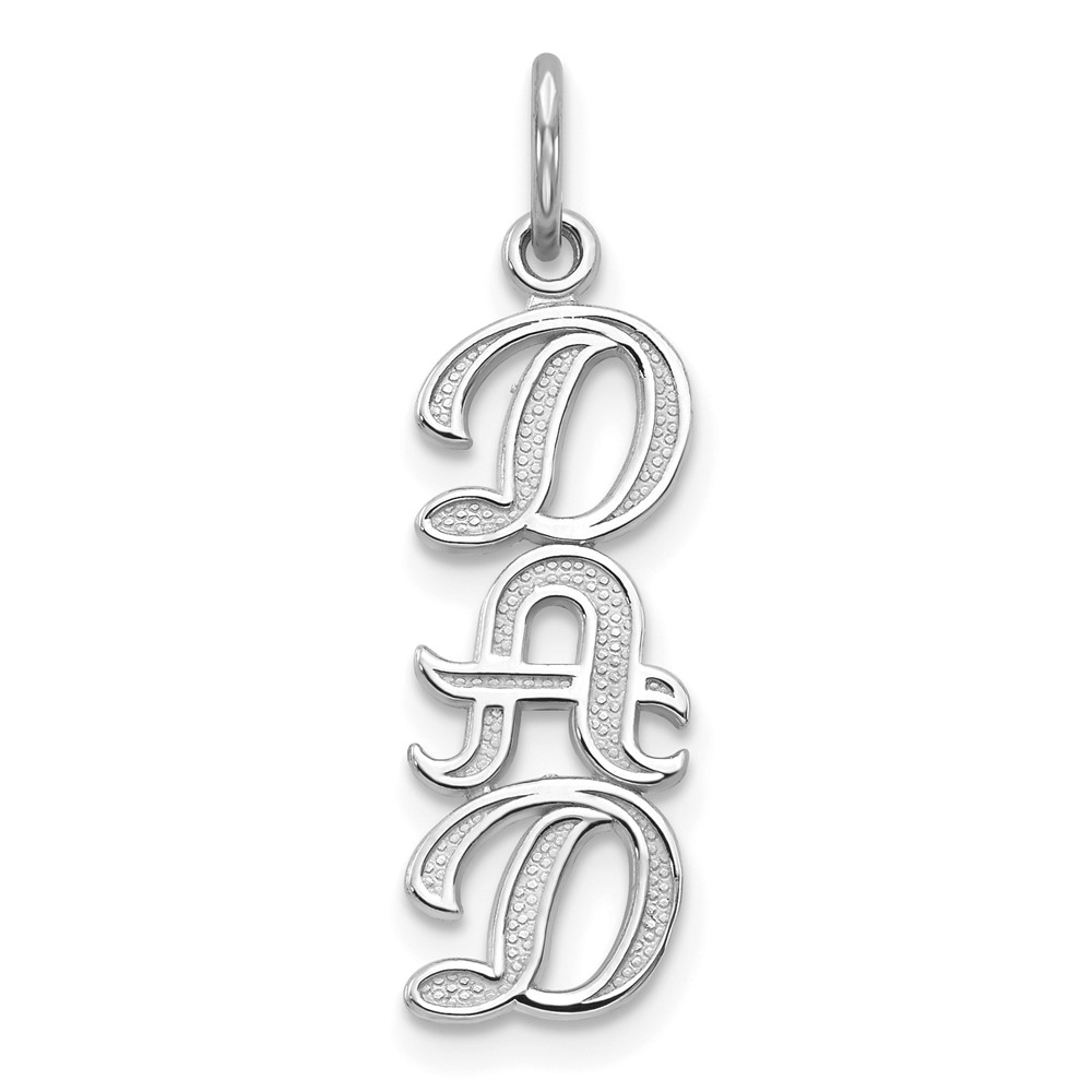 10K White Gold DAD Charm (10C453W)