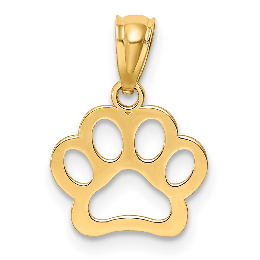 10K Dog Paw Pendant (10C4614)
