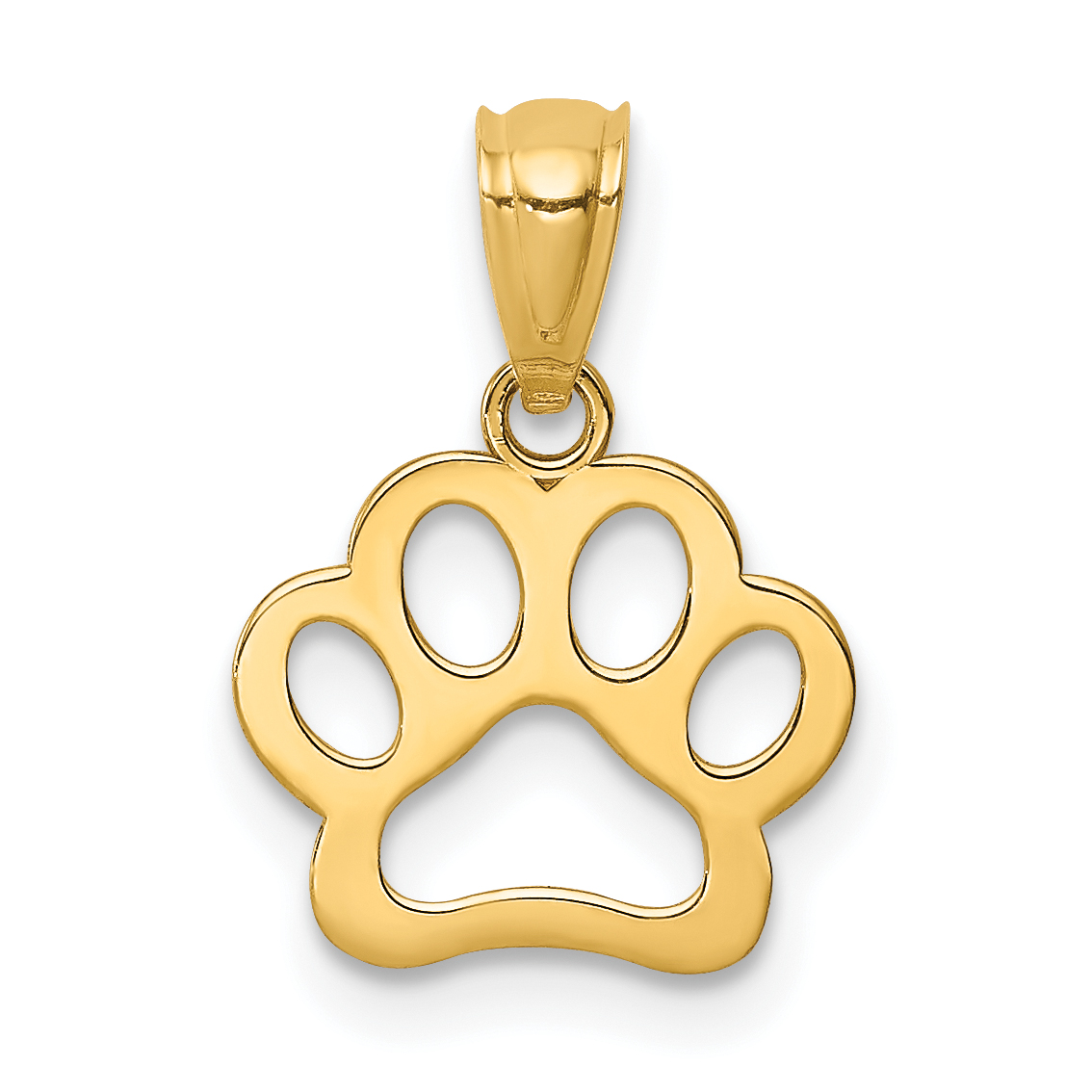 10K Dog Paw Pendant (10C4614)