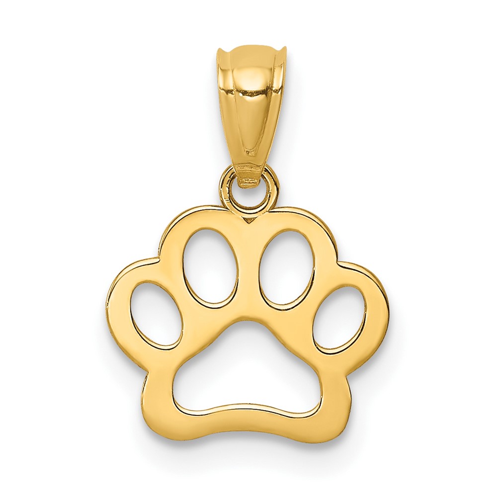 10K Dog Paw Pendant (10C4614)