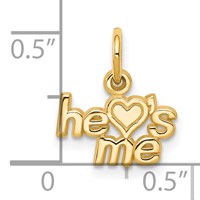 10K HE Hearts ME Charm view 3