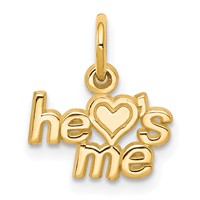 10K HE Hearts ME Charm view 1