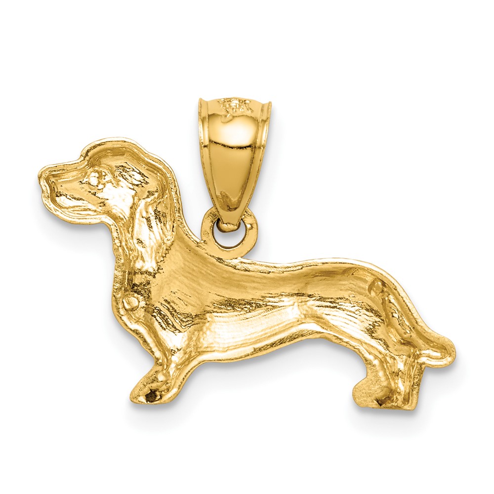 10K Diamond-cut Dachshund Pendant (10C4735)