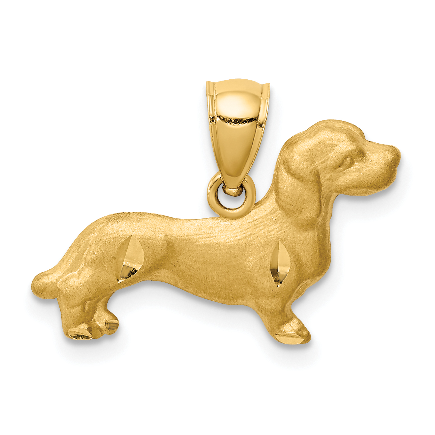10K Diamond-cut Dachshund Pendant (10C4735)