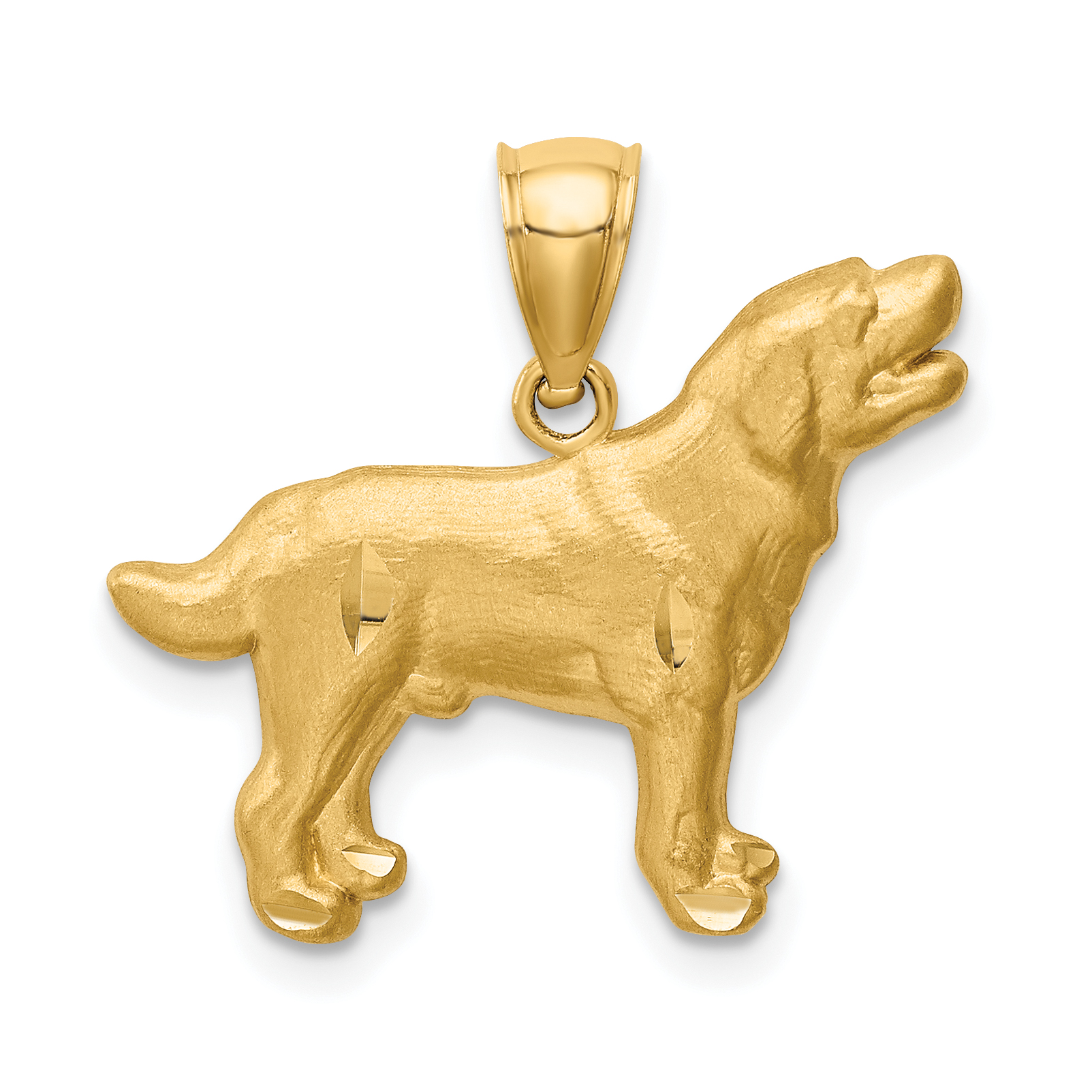 10K Diamond-cut Labrador Retriever Pendant (10C4736)