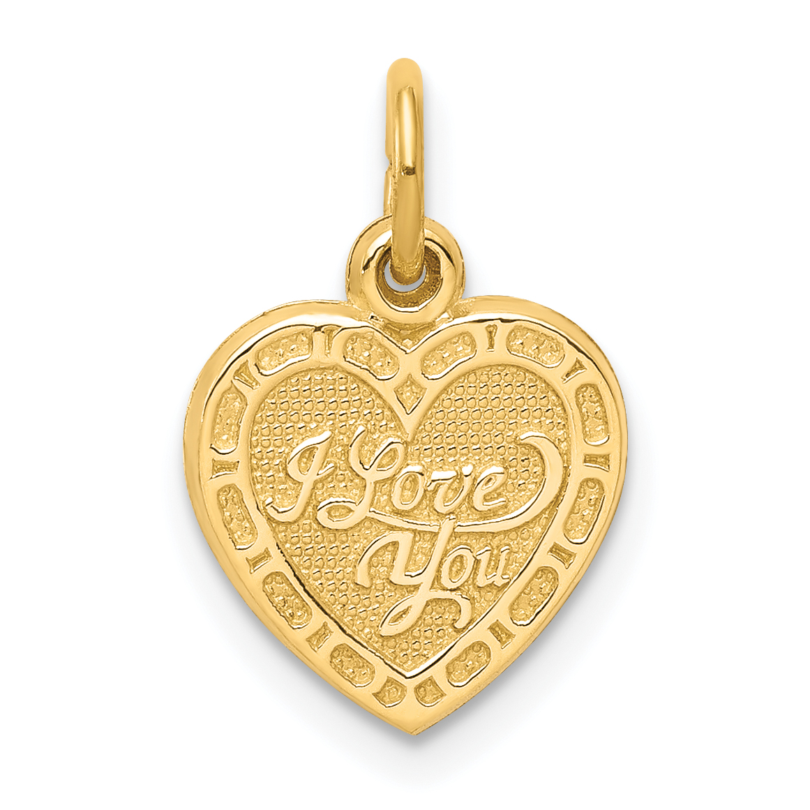 10K I LOVE YOU Heart Charm (10C474)