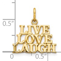 10K Yellow Gold Live Love Laugh Charm view 3