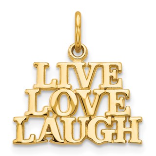 Gold Live Love Laugh Charm