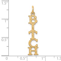 10K Yellow Gold 5-Letter Talking Charm view 3