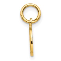 10K Yellow Gold Small Round Angel Charm view 2
