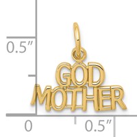 10K Yellow Gold Godmother Charm view 3