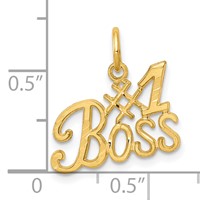 10K Yellow Gold #1 Boss Charm view 3