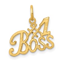 10K Yellow Gold #1 Boss Charm view 1