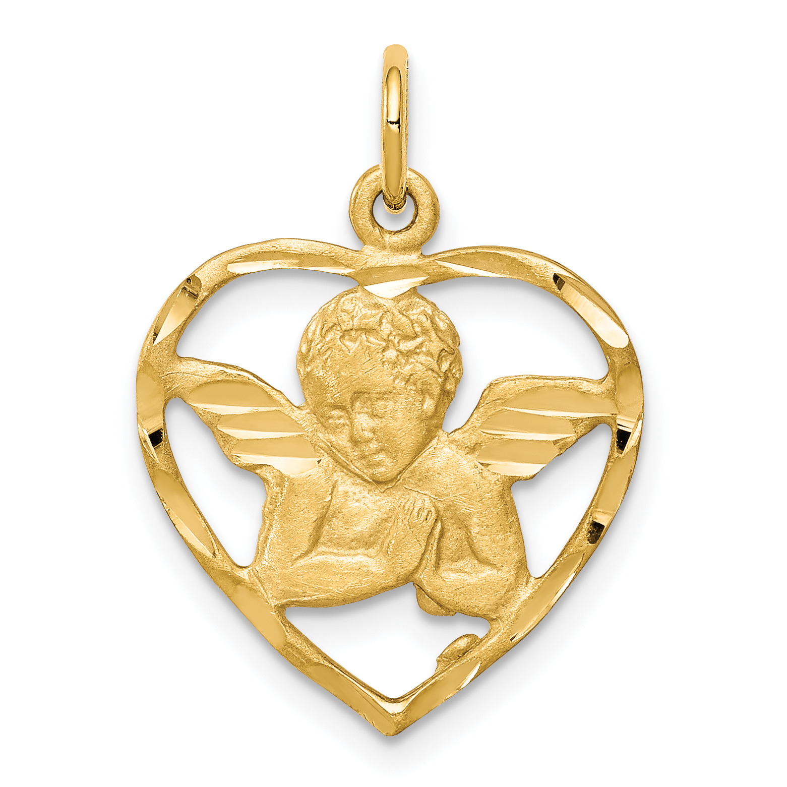 10K Angel Heart Charm (10C511)
