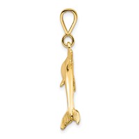 10K Yellow Gold Large Dolphin Charm view 2
