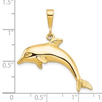 10K Yellow Gold Large Dolphin Charm view 3