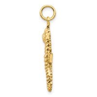 10K Yellow Gold Seahorse Pendant view 2