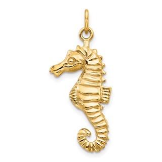 Gold Polished Seahorse Pendants