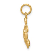10K Yellow Gold Cut-out Turtle Charm view 2