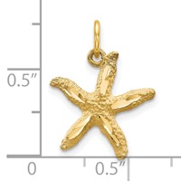 10K Starfish Charm view 3