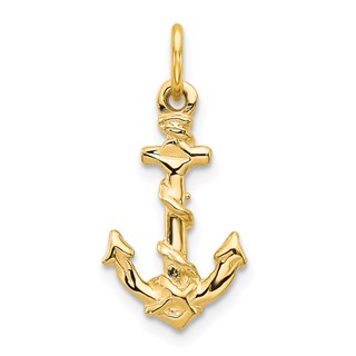 Gold Polished Anchor Pendants