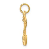 10K Yellow Gold Diamond-cut Anchor Charm view 2