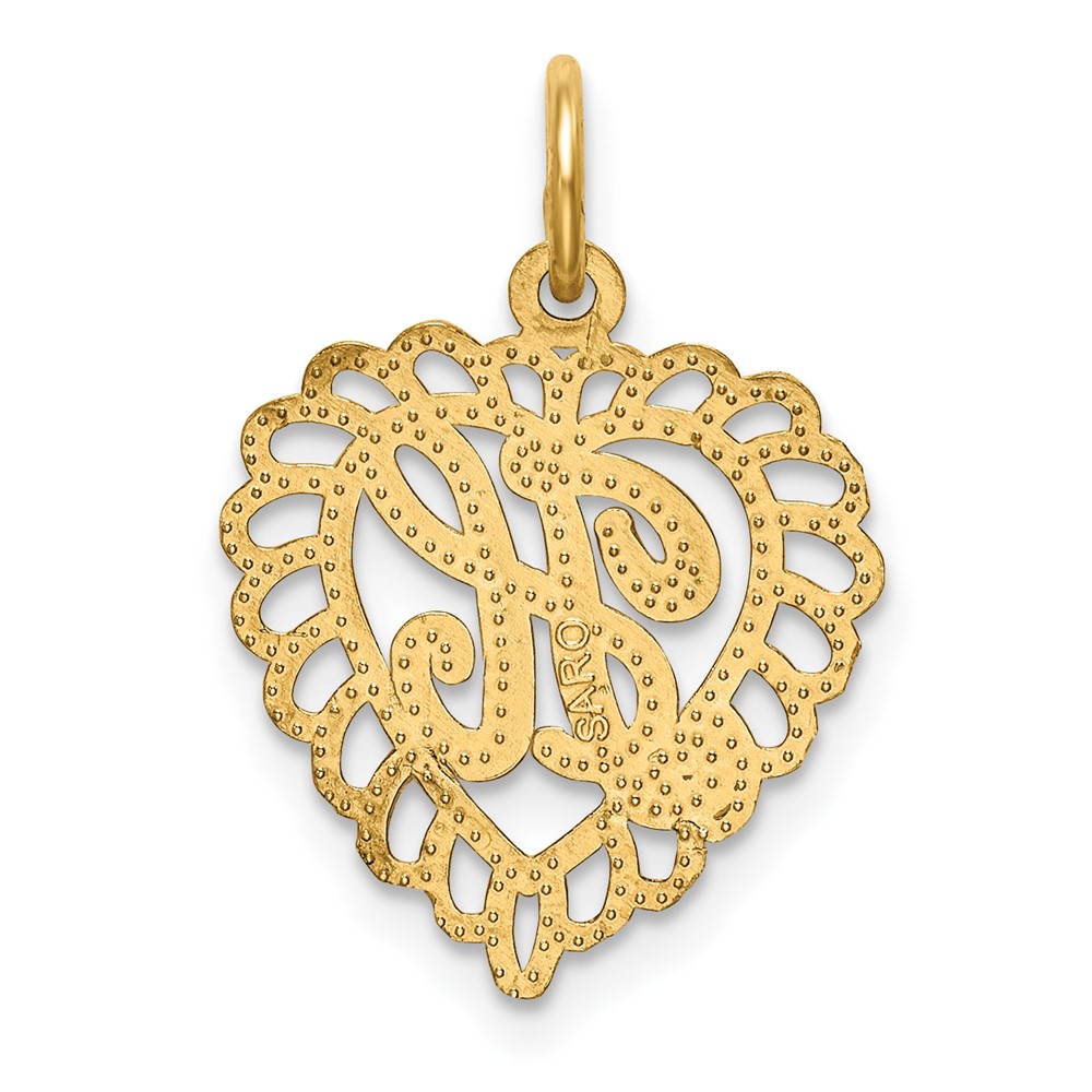 10k Initial H Charm (10C568H)