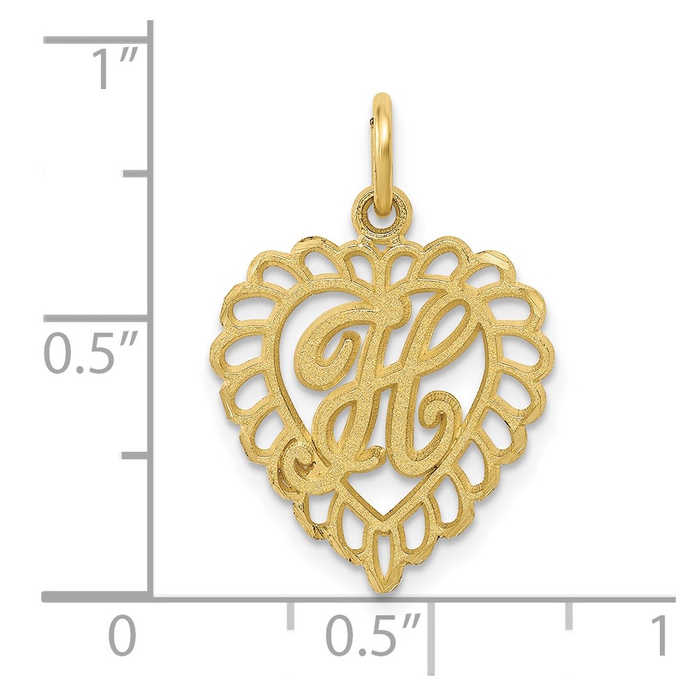 10k Initial H Charm (10C568H)