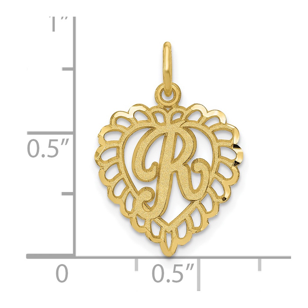 10k Initial R Charm (10C568R)