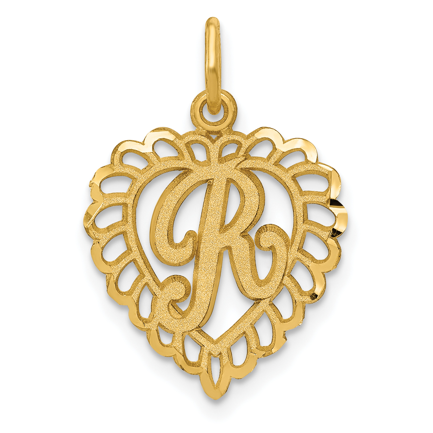 10k Initial R Charm (10C568R)