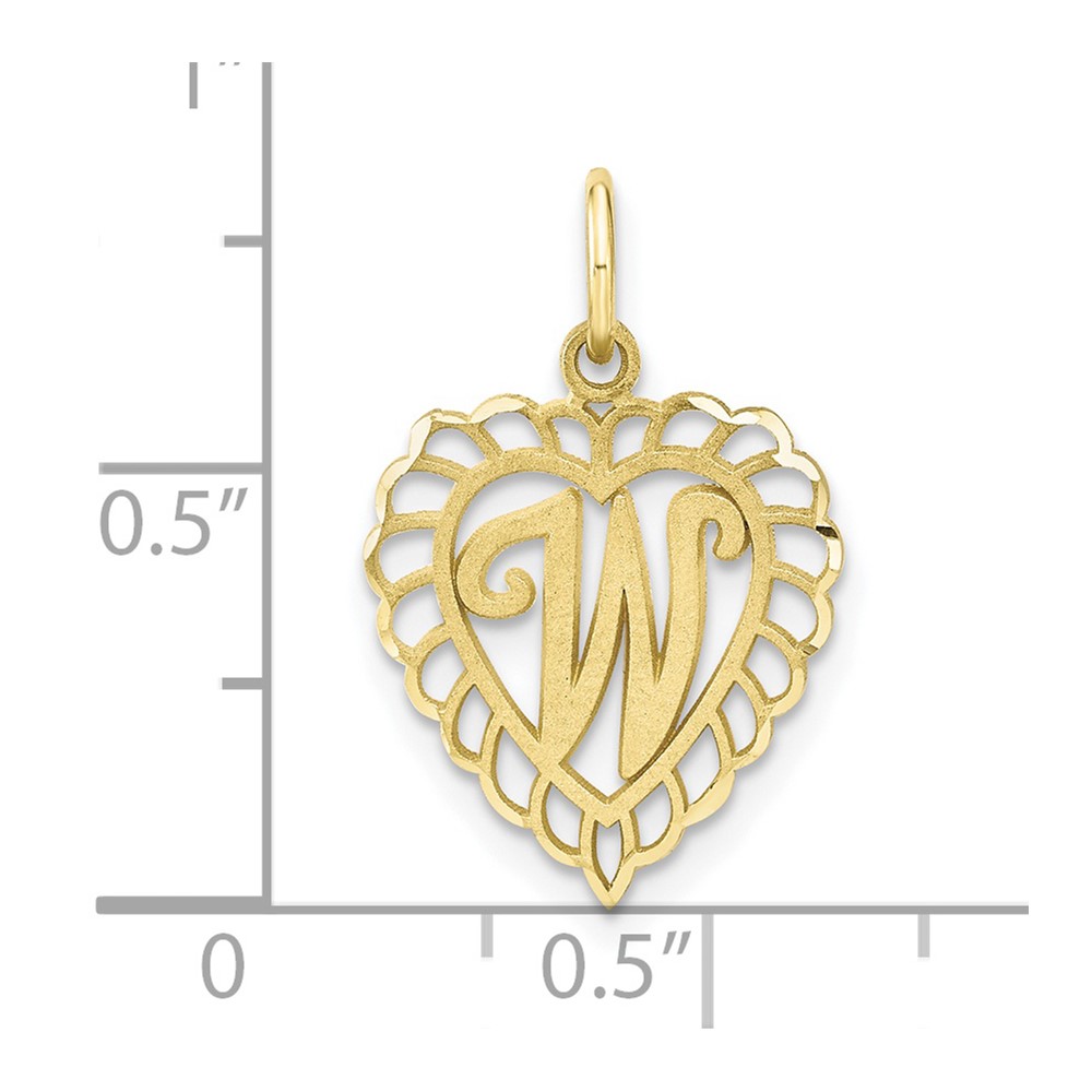 10k Initial W Charm (10C568W)