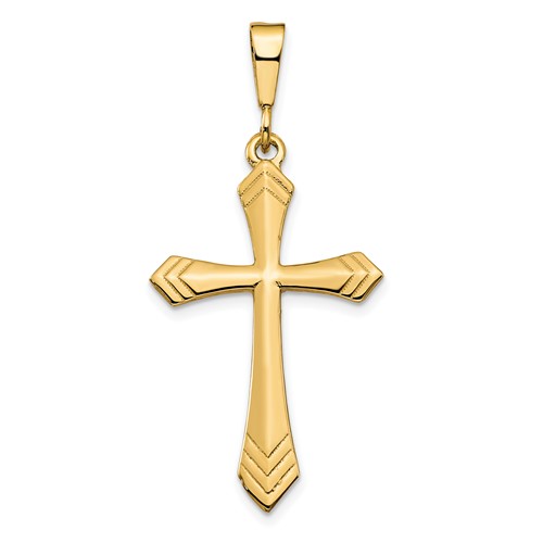 10K Yellow Gold Large Cross Charm