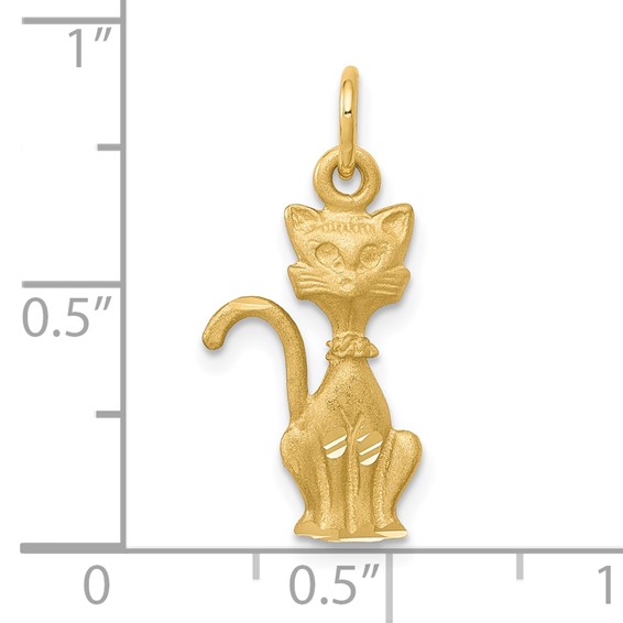 Gold Polished Cat Pendants