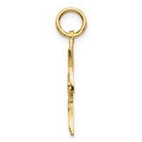 10K Yellow Gold Polished Cut-out Dove Charm view 2