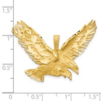 10K Yellow Gold Sandblast Finish Eagle Pendant view 3