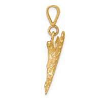 10K Yellow Gold Diamond-cut Eagle Charm view 2