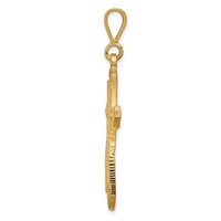 10K Yellow Gold Large Cross Charm view 2