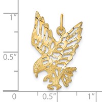 10K Solid Diamond-cut Eagle Charm view 3