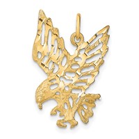 10K Solid Diamond-cut Eagle Charm view 1