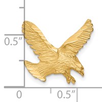10K Yellow Gold Solid Satin Diamond-cut Eagle Chain Slide view 3