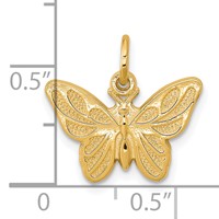 10K Yellow Gold Butterfly Charm view 3