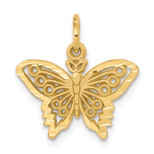 10K Yellow Gold Butterfly Charm