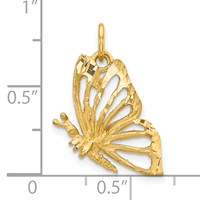 10K Yellow Gold Butterfly Charm view 3