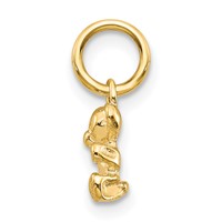 10K Yellow Gold 3-D Teddy Bear Charm view 2
