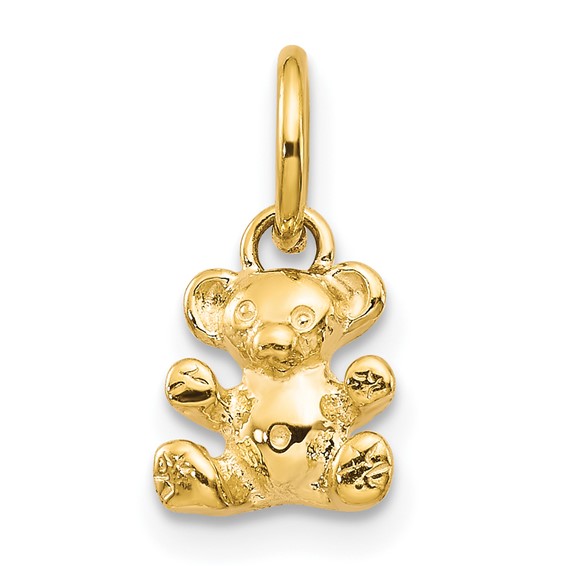 Gold Polished Teddy Bear Charm