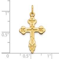 10K Eastern Orthodox Cross Charm view 3