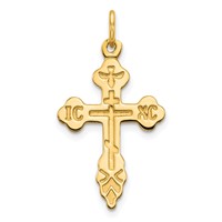 10K Eastern Orthodox Cross Charm view 1