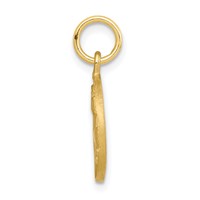 10K Yellow Gold Unicorn in Oval Frame Charm view 2