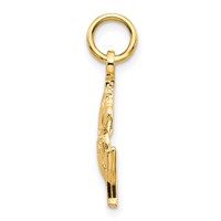 10K Yellow Gold Solid Carousel Horse Charm view 2